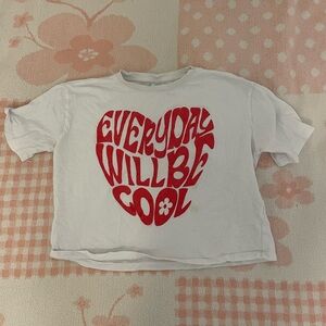 Zara Graphic Heart Crop Top Size Kids 10